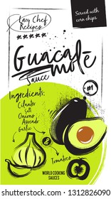 Guacamole Chalk Vertical Charcoal Poster