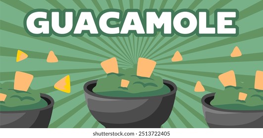 dia de guacamole com guacamole delicioso, comida deliciosa do méxico