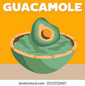 dia de guacamole com guacamole delicioso, comida deliciosa do méxico