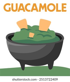 guacamole day with delicious guacamole, delicious food from mexico