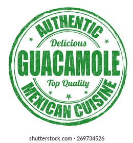 Guacamole grunge rubber stamp on white background, vector illustration