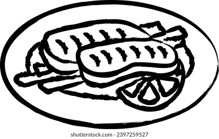Guacamole hand drawn vector illustration