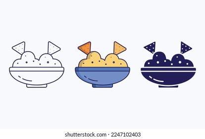 Guacamole icon food vector illustration
