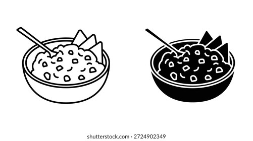 Guacamole ícone design gráfico. Ilustrações de ícone de vetor