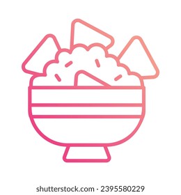 Guacamole icon isolate white background vector stock illustration.