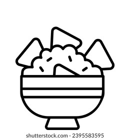 Guacamole icon isolate white background vector stock illustration.