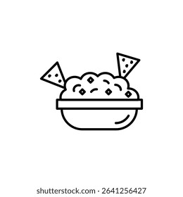 Guacamole icon outline set sign
