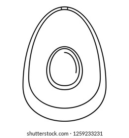Guacamole icon. Outline guacamole vector icon for web design isolated on white background