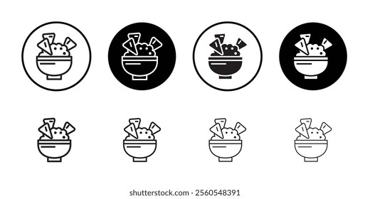 Guacamole icon Thin line flat illustration