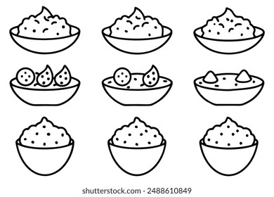 Guacamole line art food lovers artwork