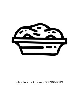 guacamole line vector doodle simple icon design