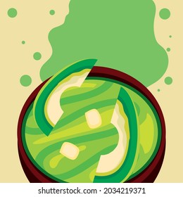 guacamole sauce in dish food