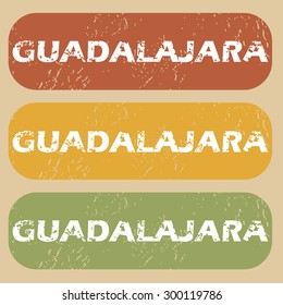 Guadalajara on colored background