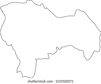 Guadalajara province map in Castilla La Mancha Spain