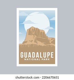 Guadalupe Mountain National Park poster illustration.