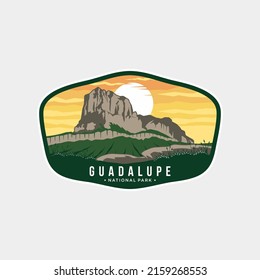 Guadalupe Mountains National park emblem patch logo illustration