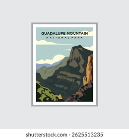 Guadalupe National Park cartaz vetor ilustração design