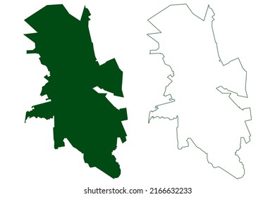 Guadalupe Victoria municipality (Estado Libre y Soberano de Durango, Mexico, United Mexican States) map vector illustration, scribble sketch Guadalupe Victoria map