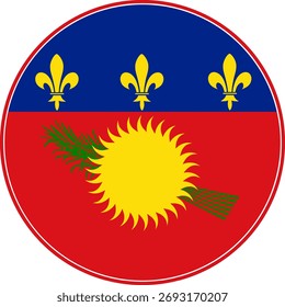 Bandera del círculo de Guadalupe, icono de la bandera de Guadalupe