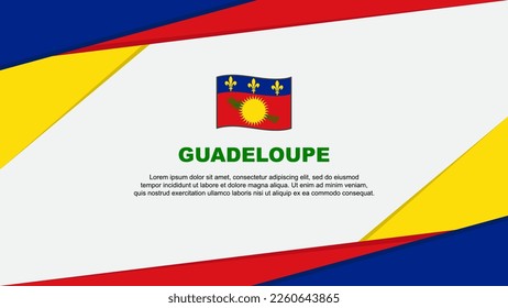 Guadeloupe Flag Abstract Background Design Template. Guadeloupe Independence Day Banner Cartoon Vector Illustration. Guadeloupe