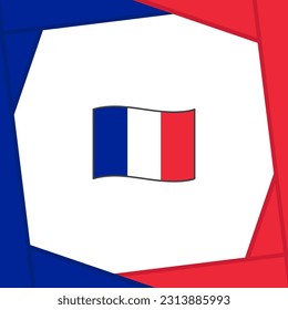 Plantilla de diseño de fondo abstracto de la bandera de Guadalupe. Cartel del Día de la Independencia de Guadalupe en medios sociales. Banner