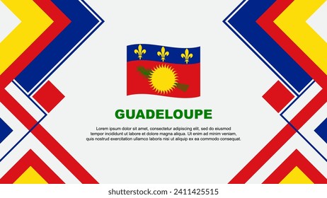 Guadeloupe Flag Abstract Background Design Template. Guadeloupe Independence Day Banner Wallpaper Vector Illustration. Guadeloupe Banner