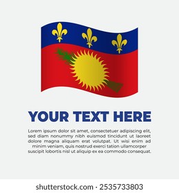 Guadeloupe Flag Banner Background Template