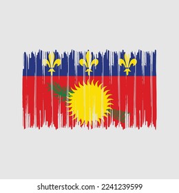 Diseño de vectores de pincel de bandera de Guadalupe