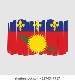 Guadeloupe Flag-Vektorgrafik mit Pinselspitze