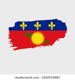 Guadeloupe Flag Grunge Brush Color Image Stock Vector (Royalty Free)  2265498703