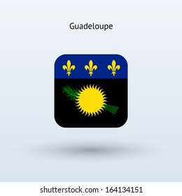 Guadeloupe flag icon. Vector illustration.