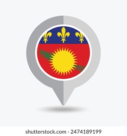 Guadeloupe Locación Pin Icon Ilustración vectorial