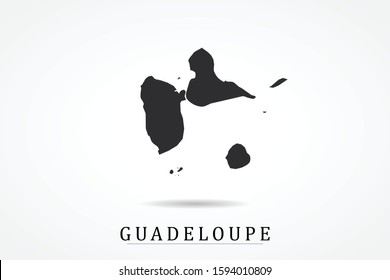 Guadeloupe Map - World Map International vector template isolated on white background - Vector illustration eps 10