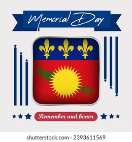 Guadeloupe Memorial Day Vector Illustration