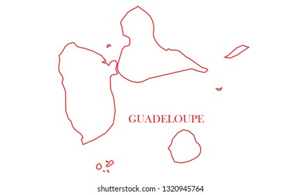 Guadeloupe red line map