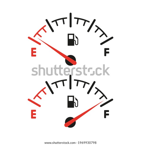 Guage Gas Petrol Fuel Indicator Empty Stock Vector (Royalty Free ...