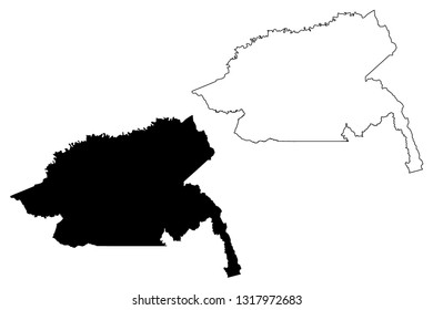 Guainia Department (Colombia, Republic of Colombia, Departments of Colombia) map vector illustration, scribble sketch Department of Guainia map