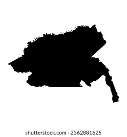 Guainia department map, administrative division of Colombia.