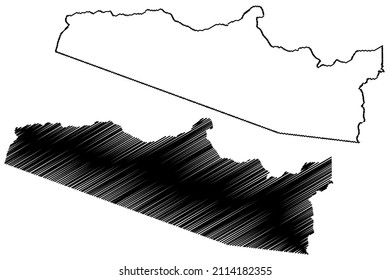 Guajara municipality (Amazonas state, Municipalities of Brazil, Federative Republic of Brazil) map vector illustration, scribble sketch Guajara map