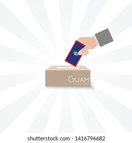 Guam Elections Vote Box Vector 