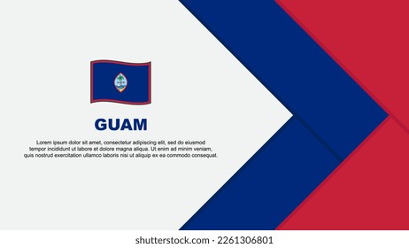 Guam Flag Abstract Background Design Template. Guam Independence Day Banner Cartoon Vector Illustration. Guam Cartoon