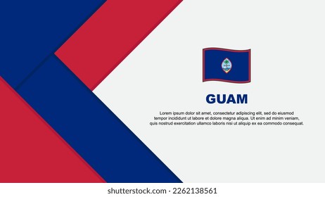 Guam Flag Abstrakte Hintergrunddesign-Vorlage. Guam Independence Day Banner Cartoon Vektorgrafik. Guam Illustration