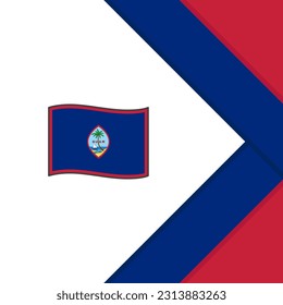 Guam Flag Abstract Background Design Template. Guam Independence Day Banner Social Media Post. Guam Cartoon