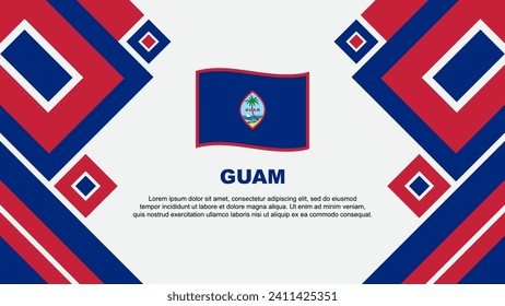 Guam Flag Abstract Background Design Template. Guam Independence Day Banner Wallpaper Vector Illustration. Guam Cartoon