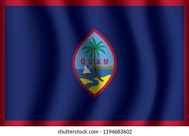 Guam flag background with cloth texture. Guam Flag vector illustration eps10.