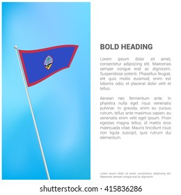 Guam flag Brochure - Vector Flyer Cover Page Design