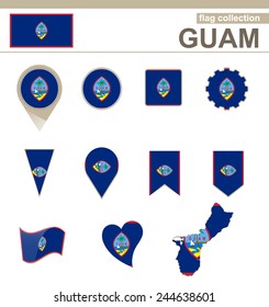 Guam Flag Collection, 12 versions