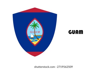 Bandera de Guam en forma de escudo (insignia)