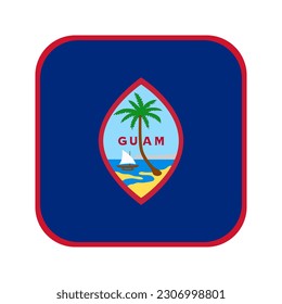 Guam flag simple illustration for independence day or election