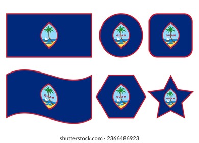 Guam flag simple illustration for independence day or election